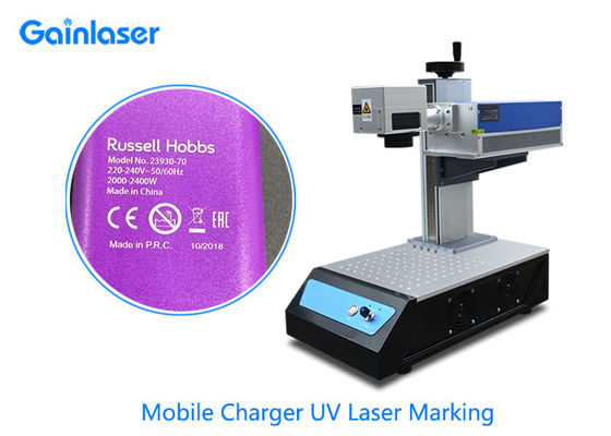 Air Cooling UV Laser Marking Machine with Rotary Axis for Keyboard , Ear Tag , Bamboo , Pen